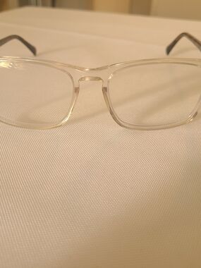 Clear Square Frame Men’s Glasses